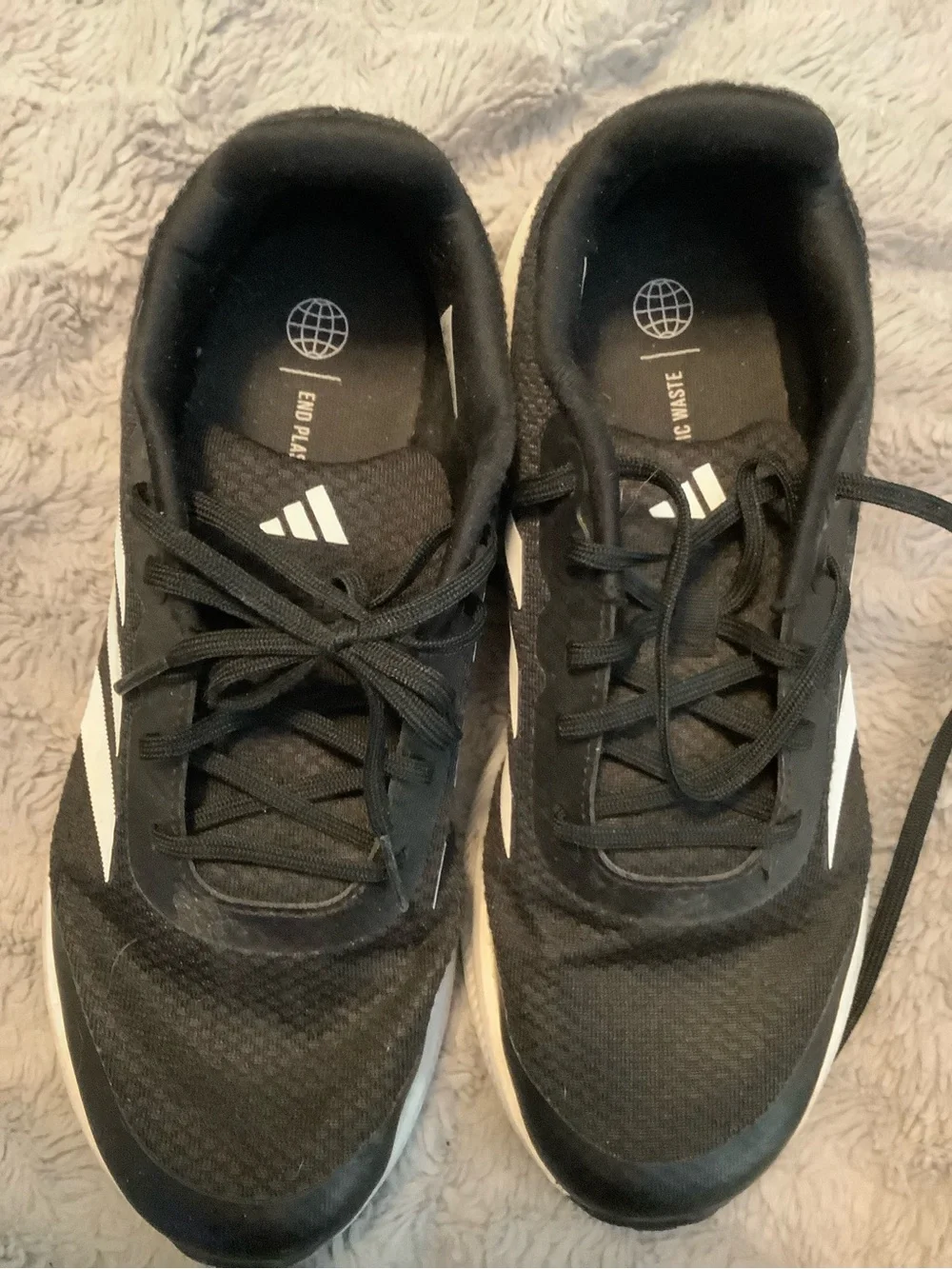 Adidas Men's Black and White Running Sneakers sz 7
